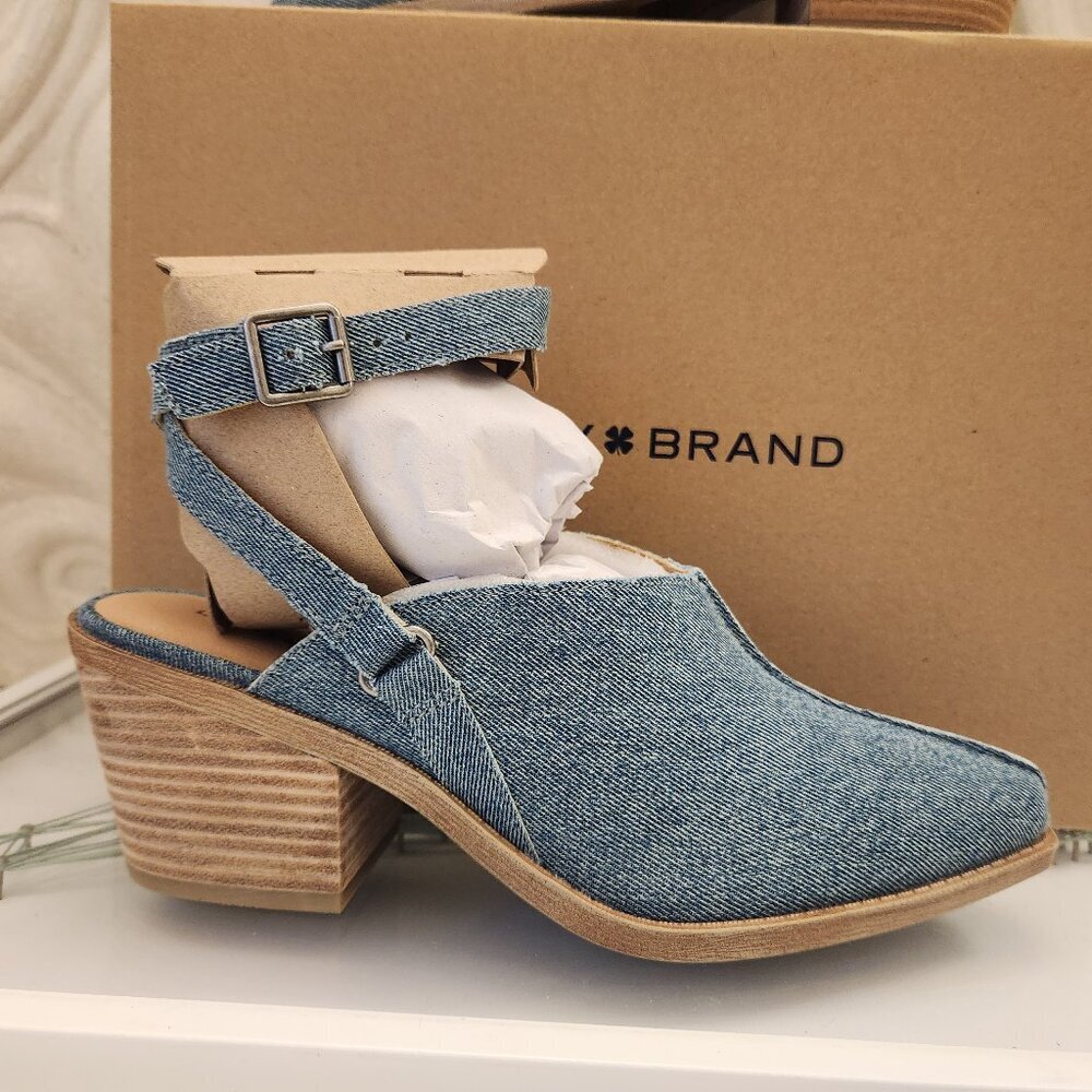 Lucky Brand Medium Denim "Winola" Heels. NIB. Size Various